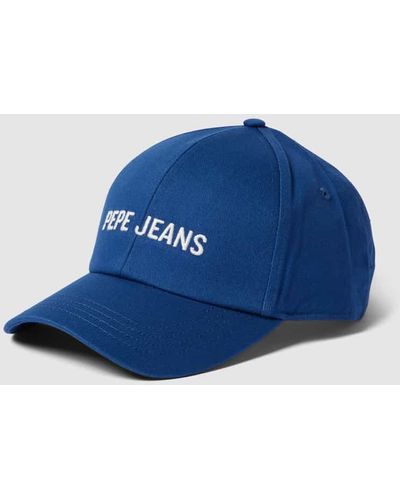 Pepe Jeans Basecap mit Label-Stitching Modell 'WESTMINSTER' - Blau