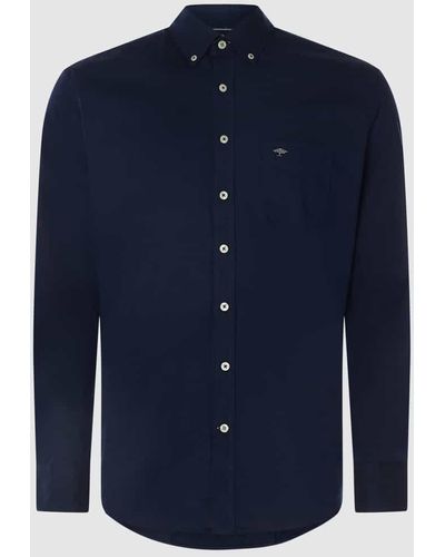 Fynch-Hatton Regular Fit Freizeithemd mit Streifenmuster Modell 'All Season' - Blau