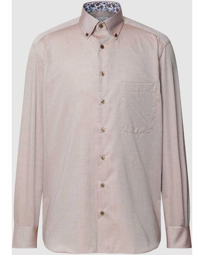Eterna Comfort Fit Business-Hemd mit Button-Down-Kragen - Pink