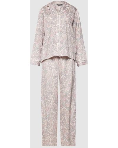Lauren by Ralph Lauren Pyjama mit Paisley-Muster - Weiß