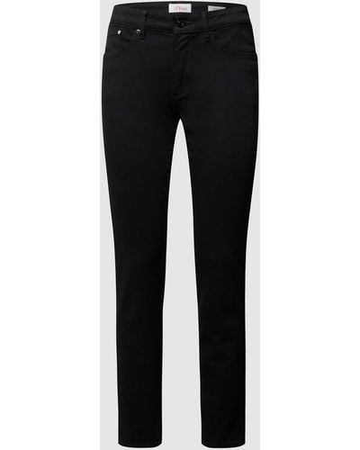 S.oliver Slim Fit Jeans Met Stretch, Model 'betsy' - Zwart