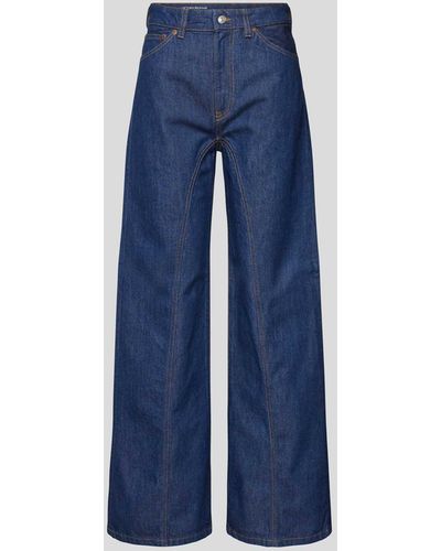 Victoria Beckham Jeans mit Label-Patch - Blau