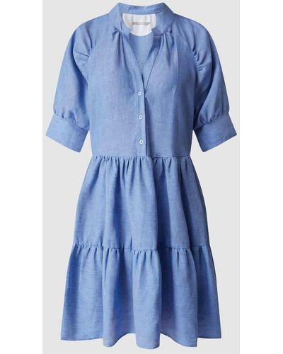 The Mercer N.Y. Kleid aus Leinen - Blau