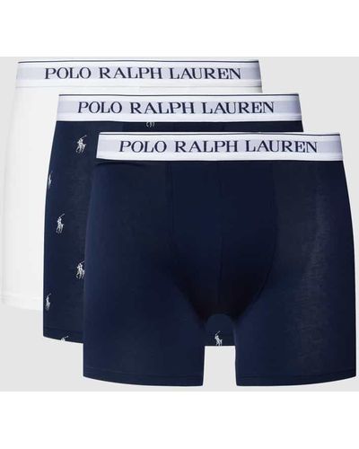 Polo Ralph Lauren Trunks mit Logo-Bund 3er-Pack Modell 'BRIEF' - Blau