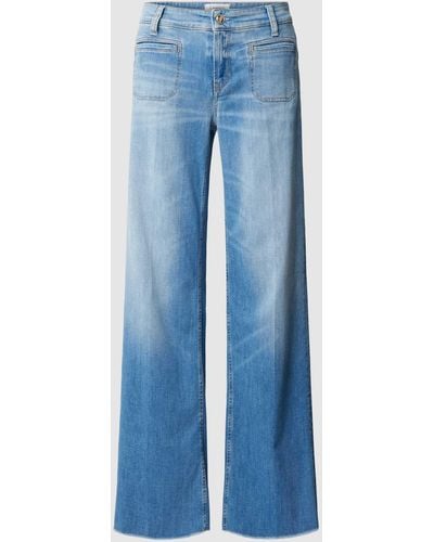 Cambio Flared Jeans mit offenem Saum Modell 'TESS' - Blau