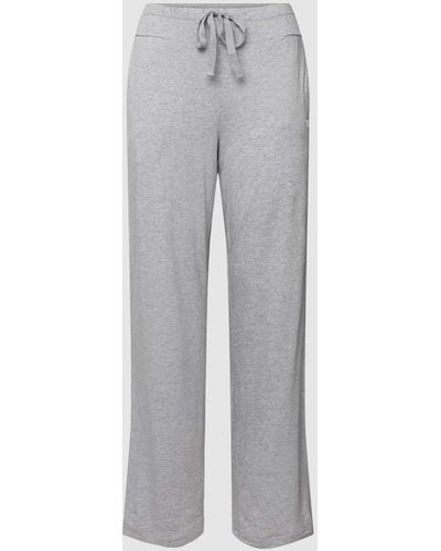 DKNY Pyjama-Hose mit Logo-Bund Modell 'Sleep Jogger' - Grau