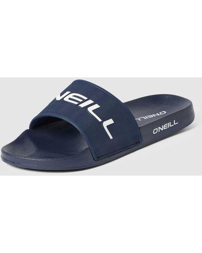 O'neill Sportswear Slides mit Label-Applikation - Blau