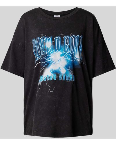 Noisy May T-Shirt mit Motiv-Print Modell 'RENA' - Schwarz