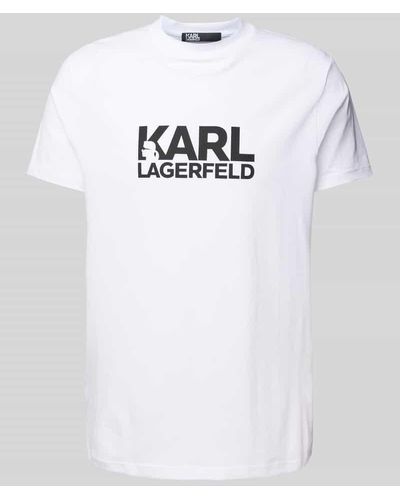 Karl Lagerfeld T-Shirt mit Label-Print - Weiß