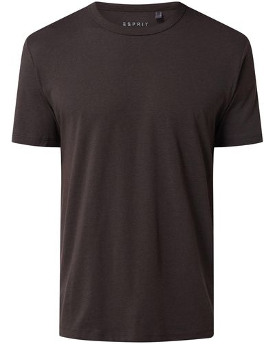 Esprit T-Shirt aus Lyocellmischung - Schwarz