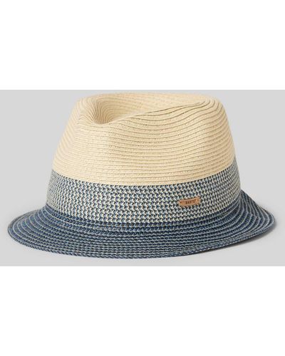 Barts Hut mit Streifenmuster und Label-Detail - Grau