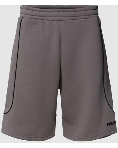 Review Shorts mit elastischem Bund - Grau