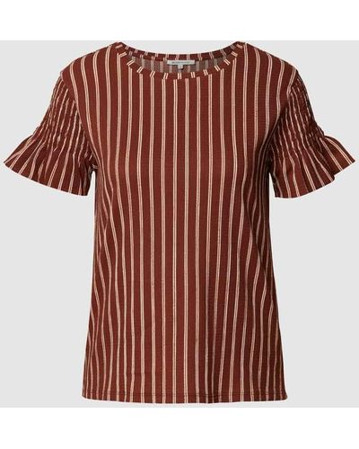 Tom Tailor Blusenshirt mit Smok-Details - Rot