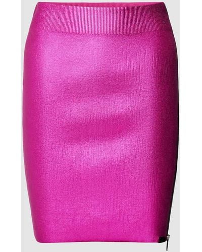 HUGO Minirock mit seitlichem Reißverschluss Modell 'Salloy' - Pink