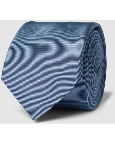 HUGO Krawatte aus Seide mit Streifenmuster - Blau