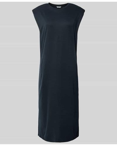 Mbym Knielanges Kleid mit Kappärmeln Modell 'Stivian' - Blau