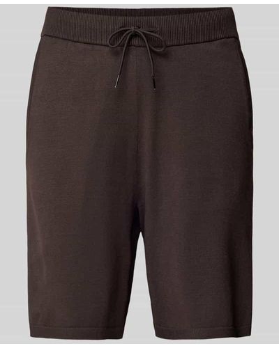 SELECTED Shorts mit elastischem Bund Modell 'TELLER' - Schwarz