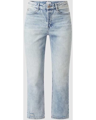 Miss Sixty Cropped Straight Fit Jeans mit Lyocell-Anteil Modell 'Vicki' - Blau