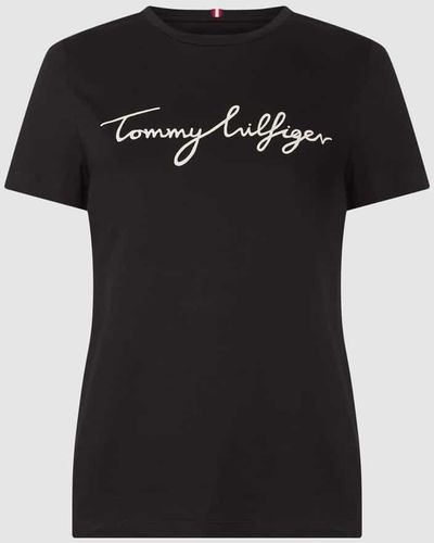 Tommy Hilfiger Heritage Logo-T-Shirt - Schwarz