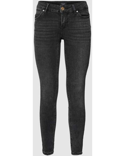 Vero Moda Jeans mit Label-Patch Modell 'ROBYN' - Schwarz
