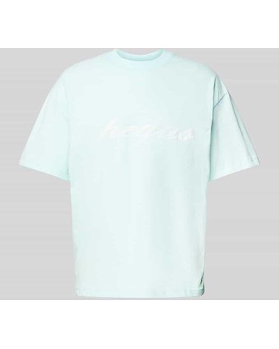 Pequs Oversized T-Shirt mit Label-Print - Mehrfarbig