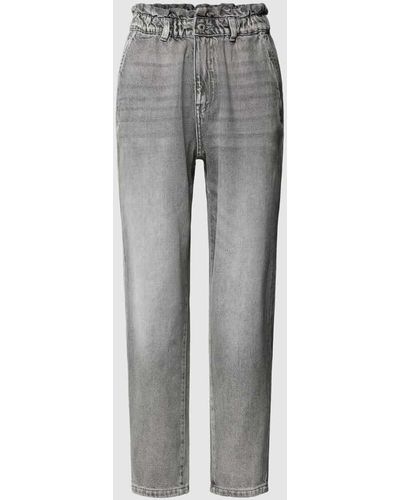 Jake*s Regular Fit Jeans mit elastischem Bund - Grau