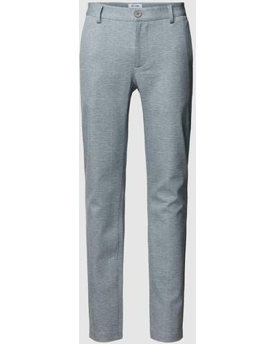 Only & Sons Slim Fit Stoffhose mit Glencheck-Muster Modell 'MARK' - Blau