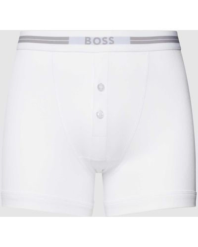 BOSS Trunks mit Logo-Bund Modell 'Trunk' - Weiß