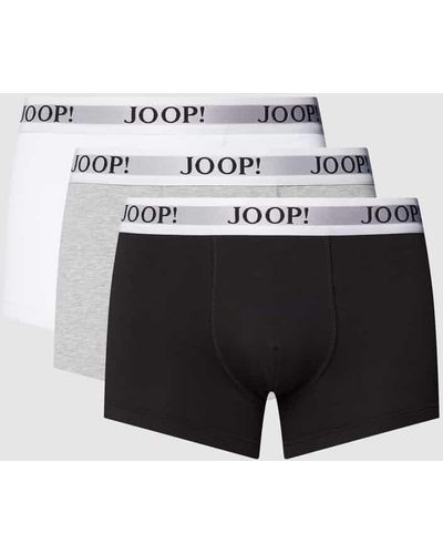 Joop! Trunks mit Logo-Bund im 3er-Pack - Weiß