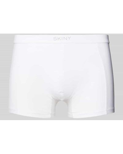 SKINY Trunks mit Label-Bund im 3er-Pack - Weiß