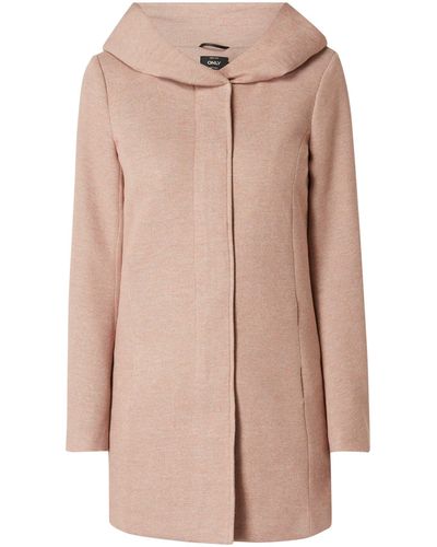 ONLY Mantel mit breiter Kapuze - Pink