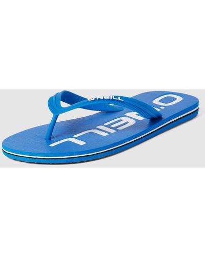 O'neill Sportswear Slides mit Label-Applikation - Blau