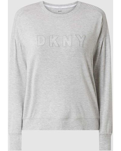 DKNY Sweatshirt in melierter Optik - Grau
