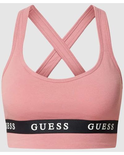 Guess Bustier mit Label-Detail Modell 'ALINE' - Pink