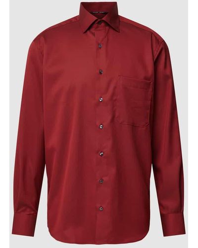 Eterna Comfort Fit Business-Hemd mit Brusttasche - Rot