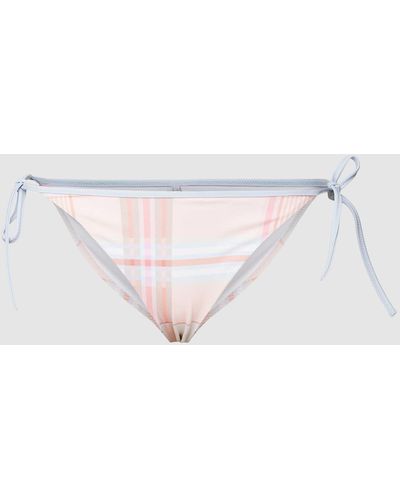 Tommy Hilfiger Bikini-Hose mit Karomuster - Pink
