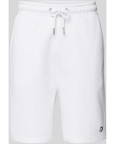 Tom Tailor Relaxed Fit Sweatshorts Met Labelprint - Wit