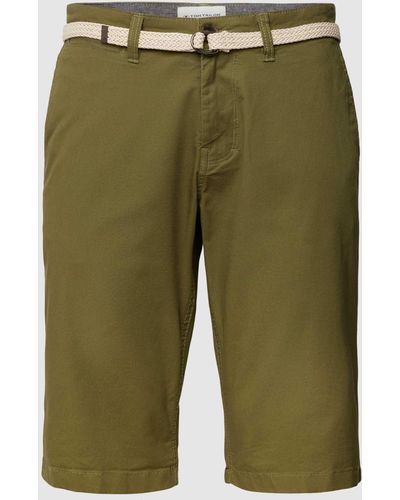 Tom Tailor Regular Fit Shorts mit Logo-Detail - Grün