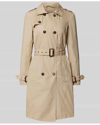 Soya Concept Trenchcoat mit Taillengürtel Modell 'Lora' - Natur