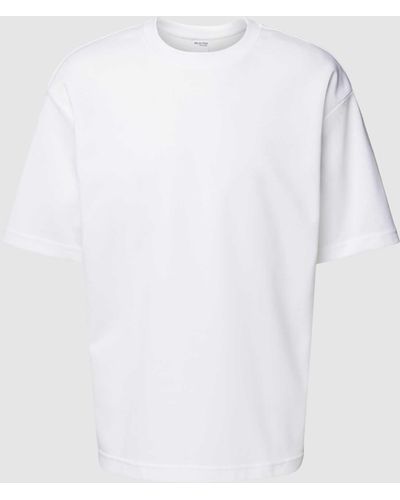 SELECTED Oversized T-shirt Met Extra Brede Schouders - Wit