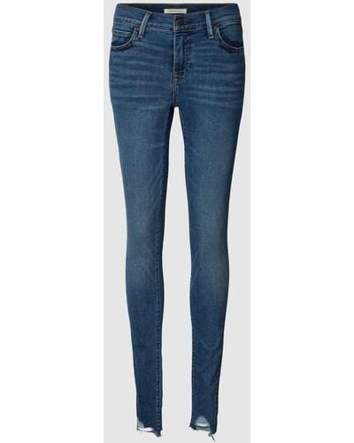 Levi's Skinny Fit Jeans im Used-Look - Blau