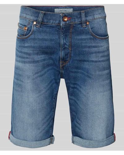 Pierre Cardin Jeansshorts mit Eingrifftaschen Modell 'Lyon' - Blau