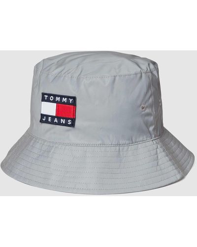 Tommy Hilfiger Bucket Hat mit Label-Patch - Grau