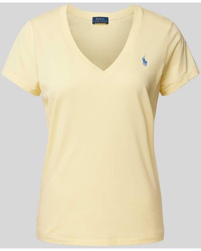 Polo Ralph Lauren T-Shirt mit Logo-Stitching - Natur