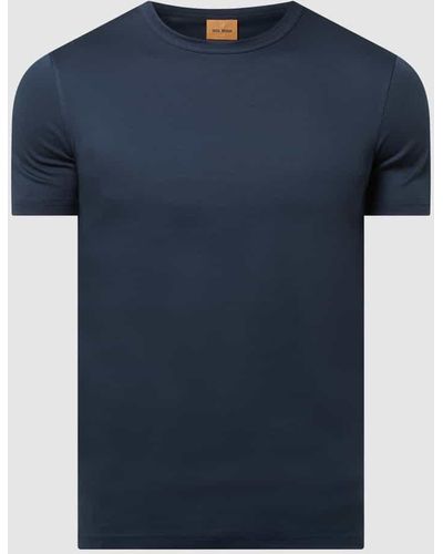 Mos Mosh T-Shirt aus Baumwolle Modell 'Perry Crunch' - Blau
