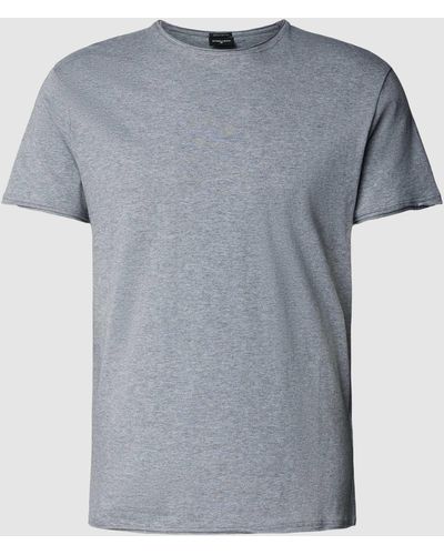 Strellson T-Shirt mit Rundhalsausschnitt und melierter Optik - Grau