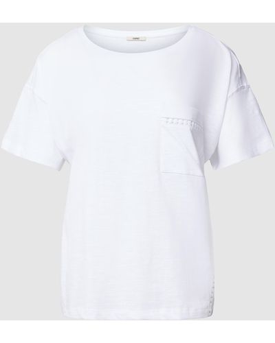 Esprit T-Shirt mit Brusttasche - Weiß