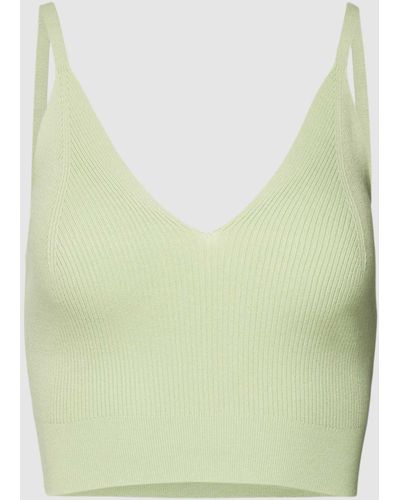 Scotch & Soda Korte Top Met V-hals - Groen