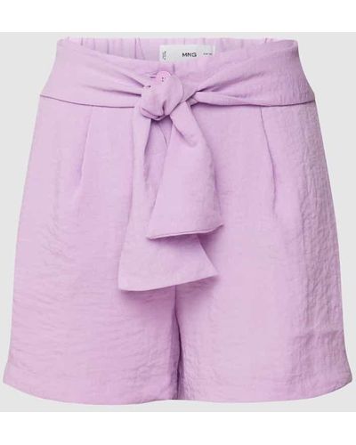 Mango Shorts mit Taillenband - Pink