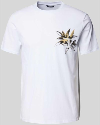 Antony Morato T-shirt Met Labelstitching - Wit